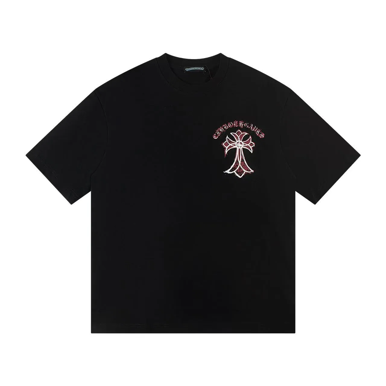 🅿️150 Style: 2025 new Croix Heart short-sleeved T-shirt Material: High version 300g double yarn combed cotton Size: S～XL Color: Black Style number: Z017